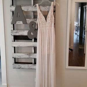 White maxi dress